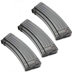 Generica Airsoft Gun Magazine 1 Airsoft Spare Parts 3pcs Pack CYMA 140rd Mid-Cap Metal Magazine for AK-Series AEG Black