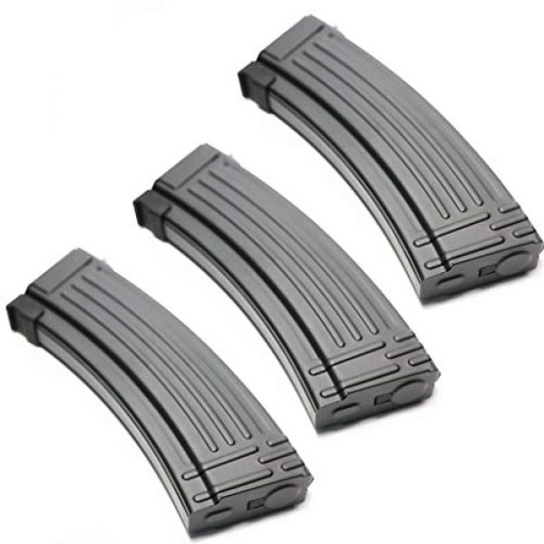 Generica Airsoft Gun Magazine 1 Airsoft Spare Parts 3pcs Pack CYMA 140rd Mid-Cap Metal Magazine for AK-Series AEG Black