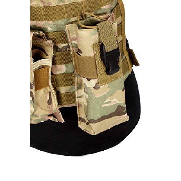 BGJ Airsoft Tactical Vest 5 CP Camo Vest RRV Molle Airsoft Tactical Vest Military Combat Assault Chest Rig Paintball Police Body Armor Hunting Vest