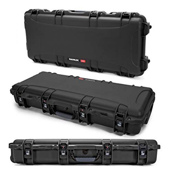 Nanuk Pistol Case 2 Nanuk 985 Waterproof Hard Case with Wheels and Foam Insert for Shotguns - Black