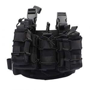 WOLFBUSH Tactical Pouch 1 WOLFBUSH 1000D Tactical Mag Pouch MOLLE Tactical Leg Platform for 7.62/9mm Cartridge for Hunting/Paintball/Airsoft