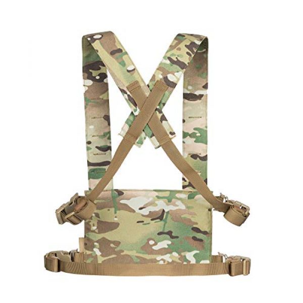 OneTigris Airsoft Tactical Vest 2 OneTigris Chest Rig Tactical Panel Placard Adapter (Multicam)