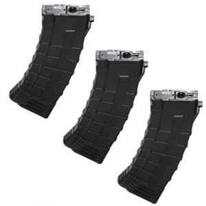 Airsoft Gang Airsoft Gun Magazine 1 Airsoft Parts CYMA 3pcs 500rd Polymer Hi-Cap Magazine for CYMA APS D-Boys ICS JG G&P Tokyo Marui AK Series AEG Black