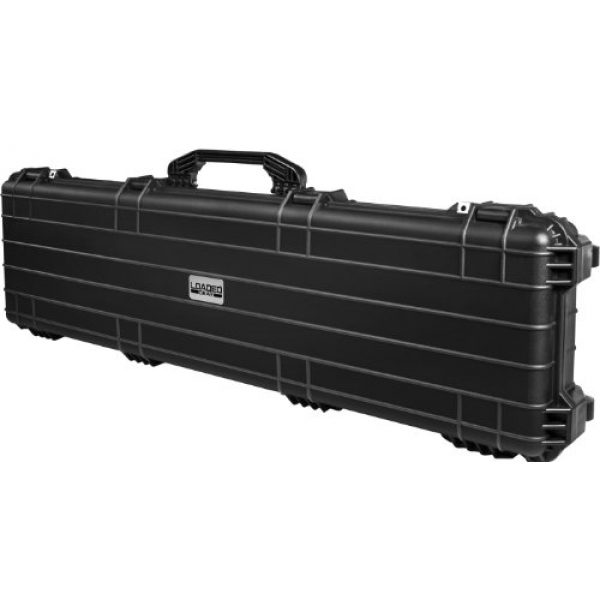 BARSKA Rifle Case 2 BARSKA BH12158 Loaded Gear AX-500 53" Watertight Protective Hard Rifle Case with Wheels and Foam, Black