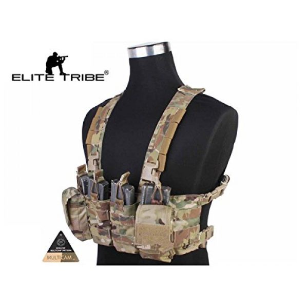 Elite Tribe Airsoft Tactical Vest 2 Tactical Vest Easy Chest Rig Military Carrier Vest Multicam
