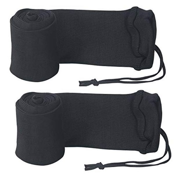 PXDREAM Pistol Case 1 PXDREAM Hunting Gun Sock 54" Silicone Treated Rifle Sleeve Shotgun Bag Cover Case - Black (Pack of 2 Pieces)