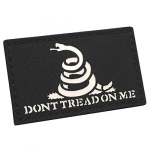 Tactical Freaky Airsoft Morale Patch 1 Tactical Freaky Glow Dark Gadsden Flag GITD America DTOM Dont Tread On Me Snake Morale Patch