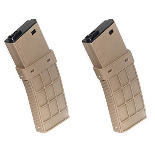 Airsoft Shopping Mall Airsoft Gun Magazine 1 Airsoft Shooting Gear CYMA 2pcs 220rd Waffle Mag Mid-Cap Magazine for CYMA, APS, D-Boys, ICS, Classic Army, G&P, Tokyo Marui M4 M16 Series AEG Dark Earth Tan