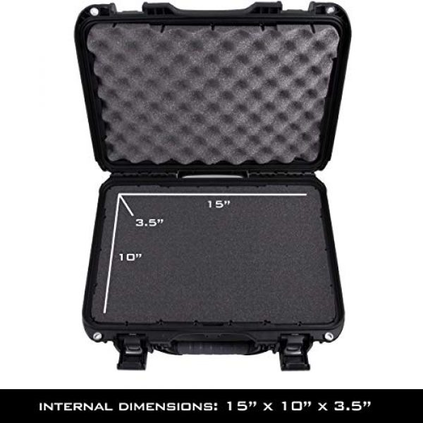 CASEMATIX Pistol Case 7 CASEMATIX 18.5" Hard Pistol Case with Lock Latches - Premium Hand Gun Cases for Pistols with TSA Approved Locking Latches, 9mm Lockable Pistol Case Hard Shell Carrier with Customizable Foam Interior