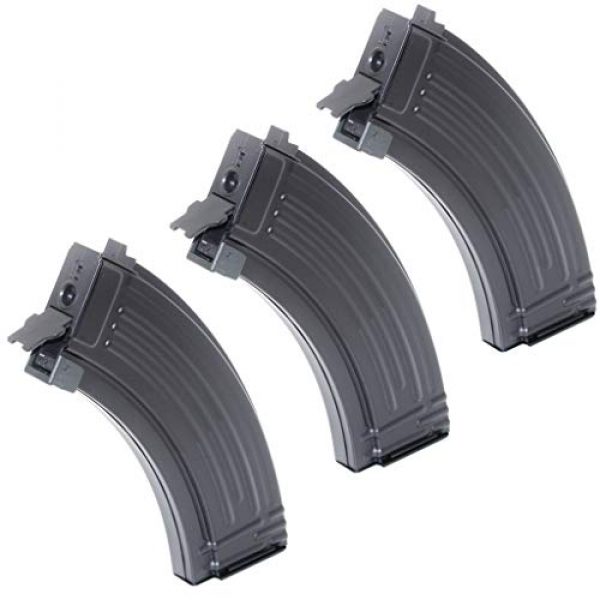 Generica Airsoft Gun Magazine 1 Airsoft Spare Parts 3pcs 500rd Mag Hi-Cap Magazine for AEG AK-Series Black