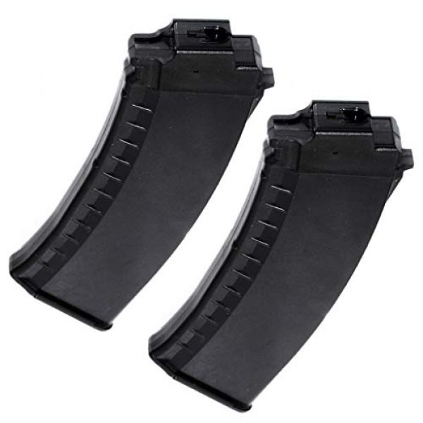 Generic Airsoft Gun Magazine 1 Airsoft Spare Parts Battleaxe 2pcs 70rd Mid-Cap Magazine for Tokyo Marui Next Gen Gen2 AK EBB Black