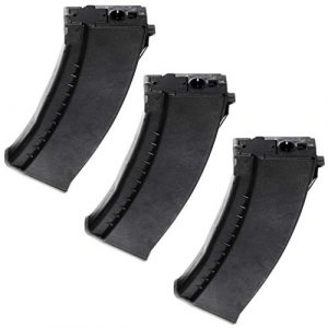 Airsoft Gang Airsoft Gun Magazine 1 Airsoft Parts Battleaxe 3pcs 500rd Flash Mag Hi-Cap Magazine for JG(Jing Gong), Classic Army, ICS, APS, D-Boys, CYMA, Tokyo Marui AK AEG Black