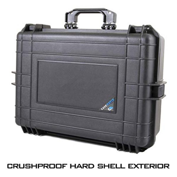 CASEMATIX Pistol Case 2 CASEMATIX 23" Customizable 7 Pistol Multiple Pistol Case - Waterproof & Shockproof Hard Gun Cases for Pistols, Magazines and Accessories - Multi Gun Case for Pistols with Two Layers of 2" Thick Foam