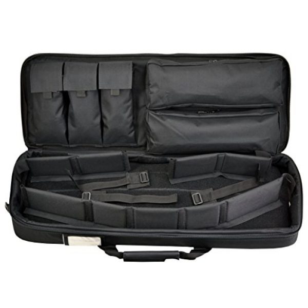 Explorer Cases Rifle Case 2 EXPLORER Mojo Ranger Rifles Weapon Gun Case Padded Long Tactical Carrying Military Backpack Bag with YKK Zippers with Storage Molle Pouches, Integrated 4 Pistol Cases,Brown Tan Color MJ01,30 inch Mojo
