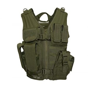 Rothco Airsoft Tactical Vest 1 Rothco Kid's Tactical Cross Draw Vest, Olive Drab