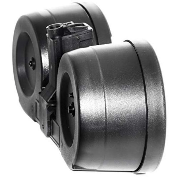 Generic Airsoft Gun Magazine 3 Airsoft Spare Components Battleaxe 2500rd Electric Winding Dual Drum Magazine for CYMA, ICS, Classic Army, JG, G&P, Tokyo Marui MP5 AEG