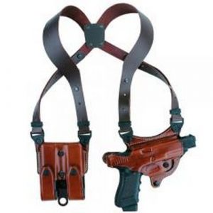 Aker Leather Gun Shoulder Holster 1 Aker Leather 107 Flatsider Xr7 Shoulder Holster Colt 1911/Clones Left Hand Tan