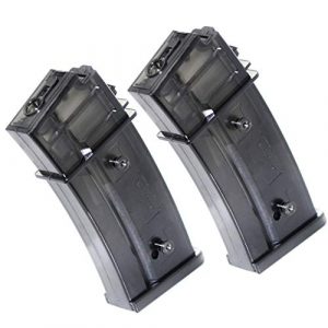 Generica Airsoft Gun Magazine 1 Airsoft Spare Parts 2pcs 470rd Mag Hi-Cap Magazine for Jing Gong (JG) G36 Series AEG Black