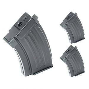 Airsoft Shopping Mall Airsoft Gun Magazine 1 Airsoft Shooting Gear 3pcs 230rd Mag Short Type Hi-Cap Magazine For AK-Series AEG Black