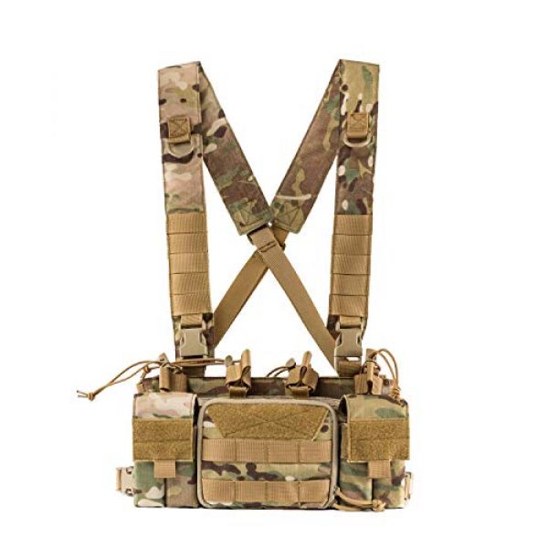 OneTigris Airsoft Tactical Vest 2 OneTigris Multicam Chest RIG & Tactical Hood & Half Face Mask