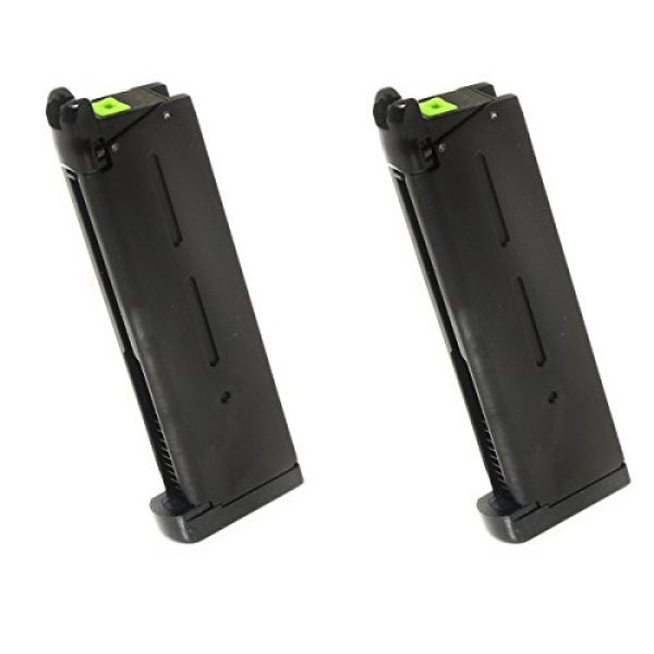 Airsoft Shopping Mall Airsoft Gun Magazine 1 Airsoft Shooting Gear APS 2pcs 25rd Turbo Magazine for Tokyo Marui 1911 APS Marcux Crxius GBB Pistol