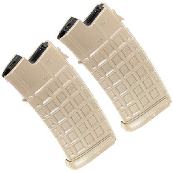 Airsoft Gang Airsoft Gun Magazine 1 Airsoft Parts Battleaxe 2pcs 330rd Map Hi-Cap Magazine for JG Classic Army Tokyo Marui AUG Tan