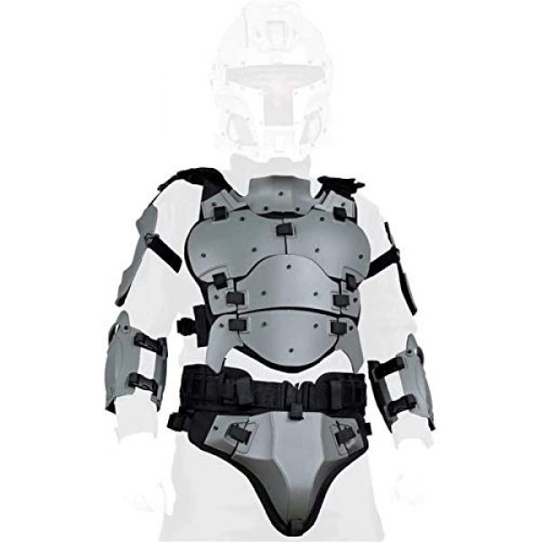 EBWLI Airsoft Tactical Vest 5 EBWLI Paintball Helmet and Armor Set, Hunting Paintball Protective Carrier Shooting Accessories with Waist Belt, for Airsoft/Nerf Game/Paintball,Black (Color : Gray)