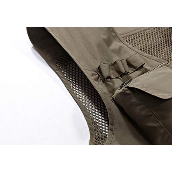DAFREW Airsoft Tactical Vest 5 DAFREW Men's Casual Vest Outdoor Photography Vest Quick Dry Multi-Pocket Vest (Color : Khaki, Size : XL)