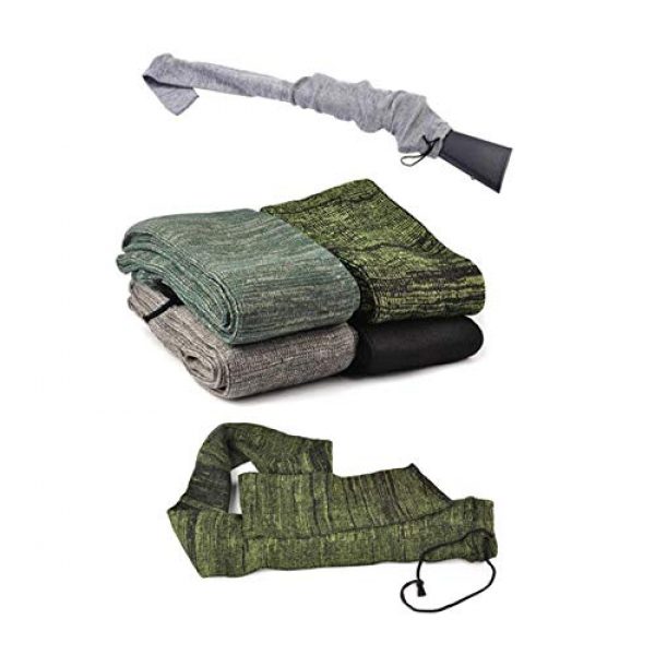 SUTON Rifle Case 1 SUTON 4PCS Rifle Sleeve 52'' Knit Gun Sock for Guns and Rifles Cover case Silicone Treated Protector