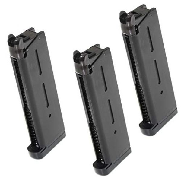 Airsoft Gang Airsoft Gun Magazine 1 Airsoft Parts Army 3pcs 27rd Mag Magazine for R26 1911 GBB Pistol Black