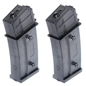 Airsoft Shopping Mall Airsoft Gun Magazine 1 Airsoft Shooting Gear Battleaxe 2pcs 430rd Hi-Cap Flash Magazine for Tokyo Marui Elite Force JG Jing Gong CYMA Classic Army ARES S&T G36 Series AEG Black