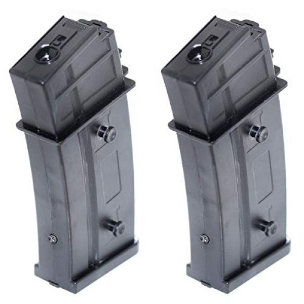 Airsoft Shopping Mall Airsoft Gun Magazine 1 Airsoft Shooting Gear Battleaxe 2pcs 430rd Hi-Cap Flash Magazine for Tokyo Marui Elite Force JG Jing Gong CYMA Classic Army ARES S&T G36 Series AEG Black