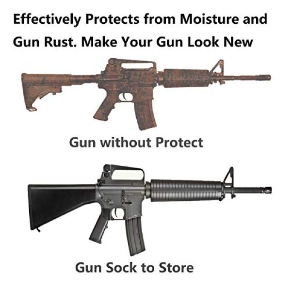 LAUNDRY POUCH Rifle Case 3 LAUNDRY POUCH Gun Sock,Thicker Knit Gun Socks for Rifles/Shotguns up to 52", Anti-Rust, Silicone Treated, Drawstring Closure