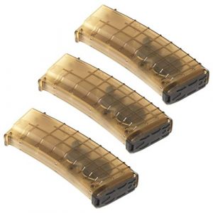 Airsoft Gang Airsoft Gun Magazine 1 Airsoft Parts 3pcs Pack CYMA 360rd Flash Mag Waffle Magazine for AK-Series AEG Semi Transparent