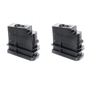 Airsoft Shopping Mall Airsoft Gun Magazine 1 Airsoft Shooting Gear 2pcs 16rd Mag Short Type Magazine For Jing Gong (JG) SL8 G36 AEG Black