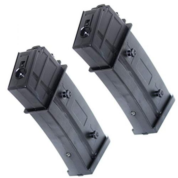 Airsoft Gang Airsoft Gun Magazine 1 Airsoft Parts Battleaxe 2pcs 430rd Hi-Cap Flash Magazine for Tokyo Marui Elite Force JG Jing Gong CYMA Classic Army ARES S&T G36 Series AEG Black
