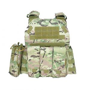 BGJ Airsoft Tactical Vest 1 BGJ Military Tactical Vest Army Airsoft Molle Vest CS Game Combat Gear Outdoor Various Accessory Kit Hunting Clothing Vest Multicam