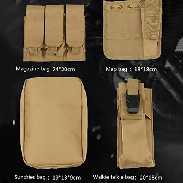 WEQ Airsoft Tactical Vest 7 WEQ Multifunctional Tactical Vest Modular Vest Reconnaissance Field CS Combat Vest (Color : #E)
