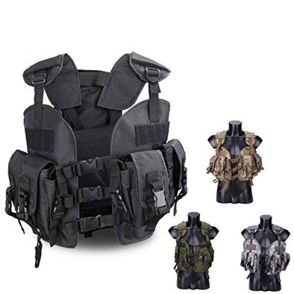 Shefure Airsoft Tactical Vest 2 Shefure The Seal Men Tactical Hunting Armor Vest Combat CS Wargame Military Camouflage Waterproof Water Bag Pouches Tactical Gear