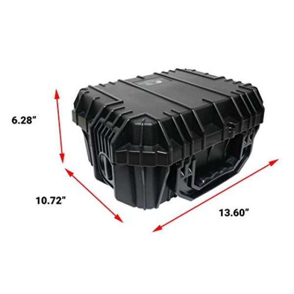 Case Club Pistol Case 5 Case Club Desert Eagle Pre-Cut Waterproof Case with Storage for 4 Extra Magazines & 1 Extra Barrel