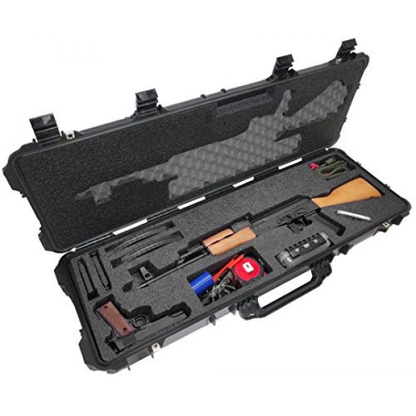 Case Club Rifle Case 1 Case Club AK-47 Pre-Cut Waterproof Rifle Case with Accessory Box and Silica Gel to Help Prevent Gun Rust (Gen 2)