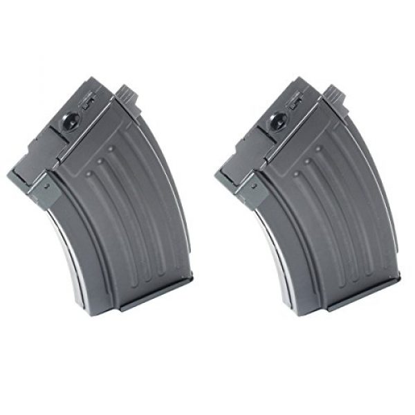 Airsoft Shopping Mall Airsoft Gun Magazine 1 Airsoft Shooting Gear 2pcs 230rd Mag Short Type Hi-Cap Magazine For AK-Series AEG Black