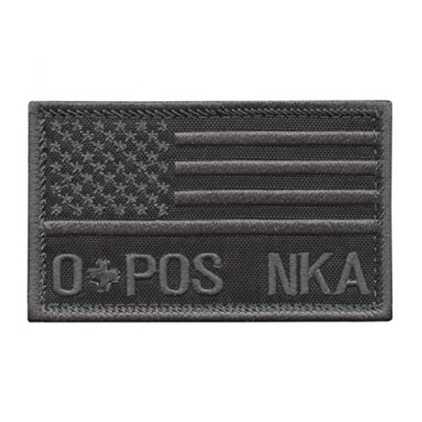 LEGEEON Airsoft Morale Patch 1 LEGEEON OPOS O POS Blood Type Subdued USA America Flag NKA NKDA No Known Allergies IFAK Morale Tactical Touch Fastener Patch
