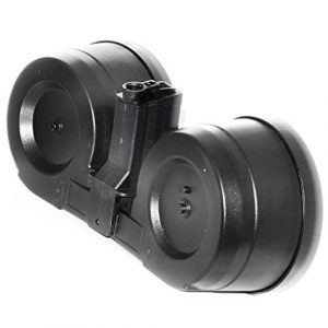 Generic Airsoft Gun Magazine 1 Airsoft Spare Components Battleaxe 2500rd Electric Winding Dual Drum Magazine for CYMA, ICS, Classic Army, JG, G&P, Tokyo Marui MP5 AEG