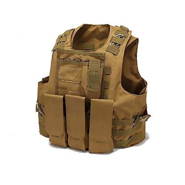 WEQ Airsoft Tactical Vest 1 WEQ Tactical Vest Outdoor Amphibious Vest Ultra-Light Breathable Combat Training Vest Adjustable for Adults(Standard Size) (Color : #A)