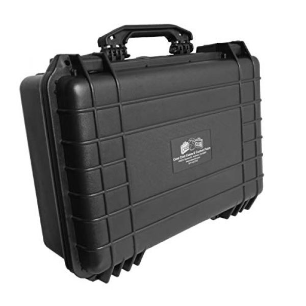 Case Club Pistol Case 5 Case Club 5 Pistol and 20 Magazine Pre-Cut Heavy Duty Waterproof Case with Included Silica Gel Canister to Help Prevent Gun Rust (Upgraded Gen-2)