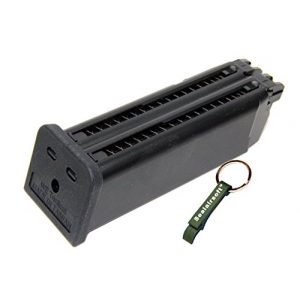 WE Airsoft Gun Magazine 1 WE 48rds Airsoft Gas Magazine For Double Barrel G17 Series GBB -Mobile Ring Included