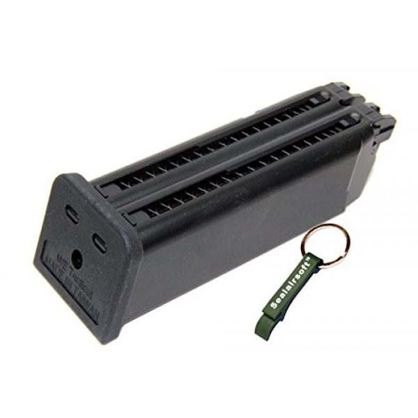WE Airsoft Gun Magazine 1 WE 48rds Airsoft Gas Magazine For Double Barrel G17 Series GBB -Mobile Ring Included