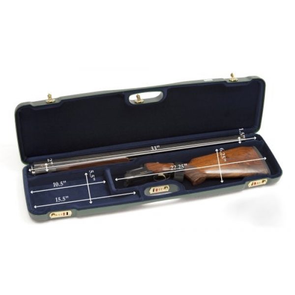 Negrini Cases Rifle Case 7 Negrini Replacement O/U Thermoformed Shotgun Case in ABS with Barrel Upto 32 3/4-Inch