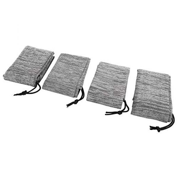 XMSound Rifle Case 2 XMSound Knit Gun Sock, Fits to 52", Anti-Rust, Silicone Treated, Drawstring Closure (4 Pack)